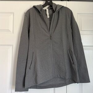 Gray Women's Zip-Up Hoodie - Lululemon Size 10